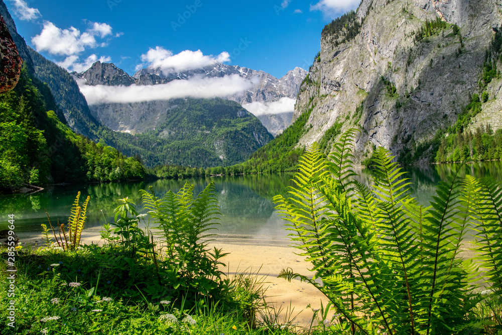 Fototapeta premium Germany Berchdesgarden - Obersee Strand