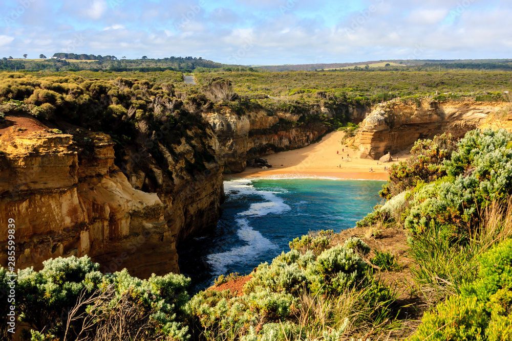Loch Ard Gorge is part of Port Campbell National Park on Great Ocean Road, Victoria, Australia.