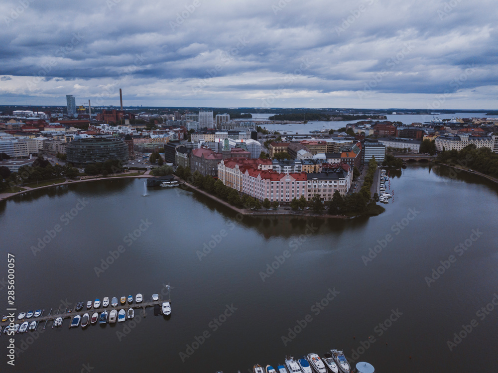 Fototapeta premium Hakaniemi, Helsinki Finland in July 2019.