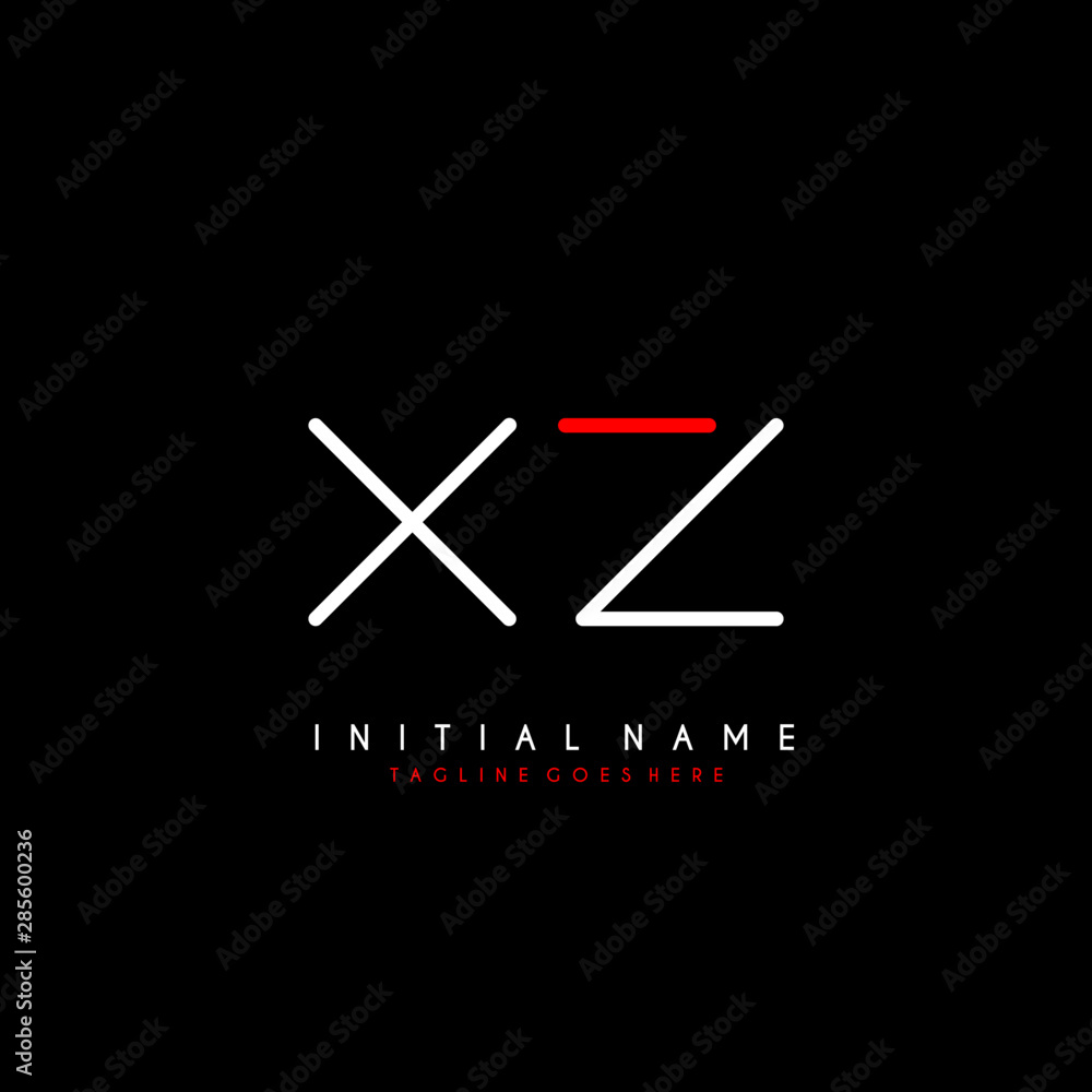 Initial X Z XZ minimalist modern logo identity vector Initial X Z XZ minimalist modern logo identity vector