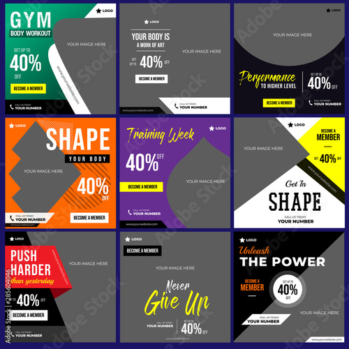 Social media templates designs