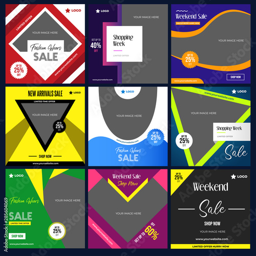 Social media templates for digital marketing