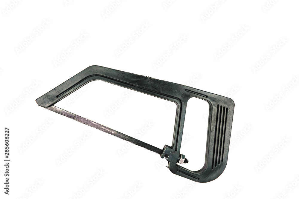 black mini saw isolated on white background black mini saw isolated on white background