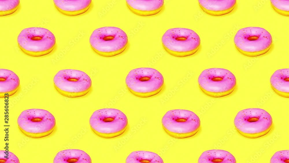 Animation fashion design. Donut sweet pattern Animation fashion design. Donut sweet pattern