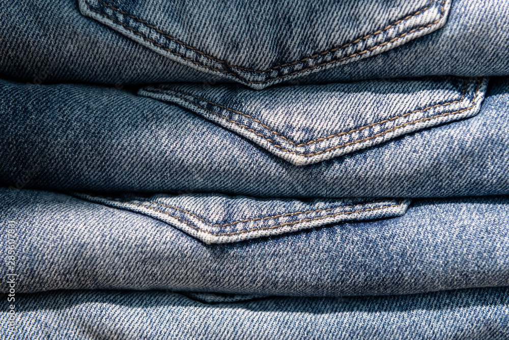 jeans in the store, close-up jeans in the store, close-up