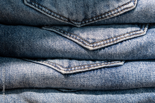 jeans in the store, close-up