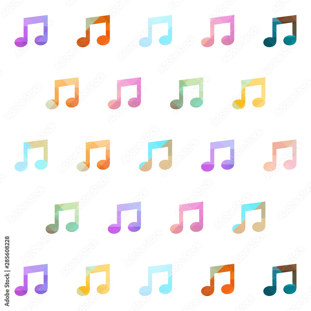 Colorful cute sheet music stickers Colorful cute sheet music stickers