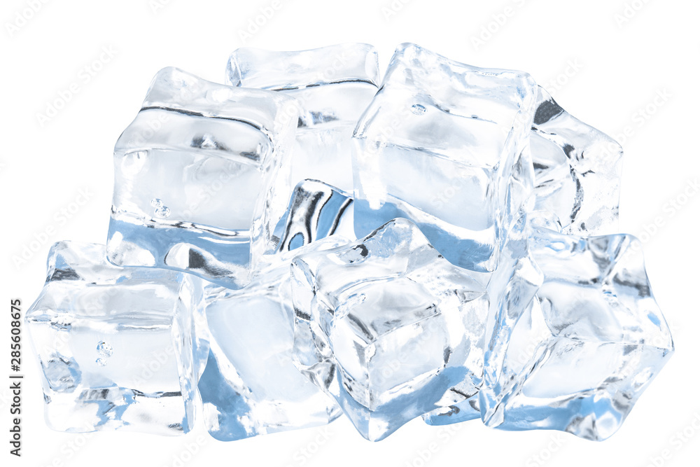Cubes of ice on a white background Cubes of ice on a white background