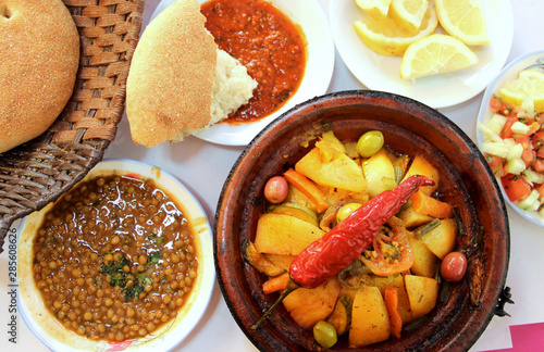 Traditional food in Morocco tajine