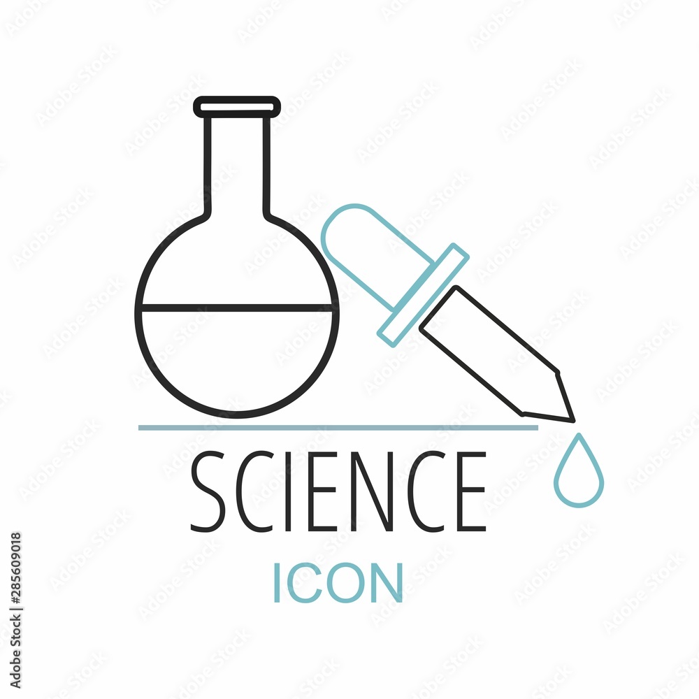 Empty test tube isolated on white. Science vector icon Empty test tube isolated on white. Science vector icon