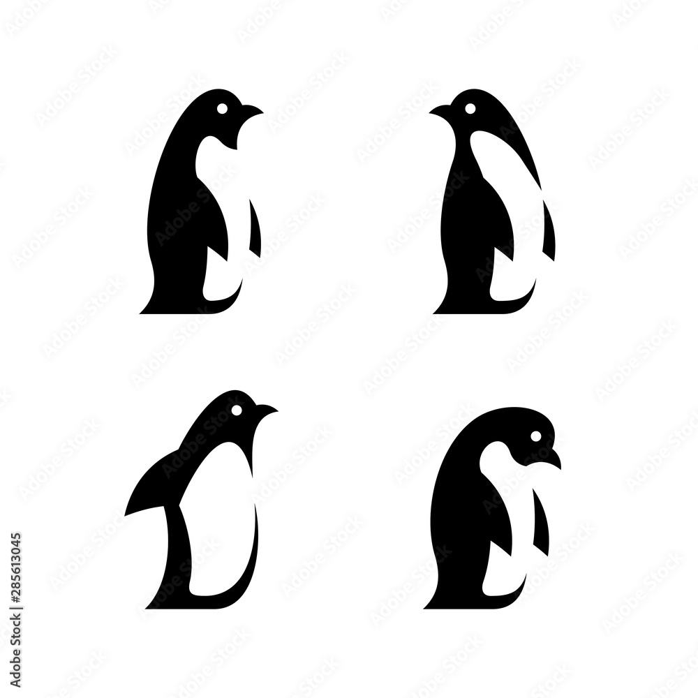 Obraz premium Set of Penguin logo. Icon design. Template elements