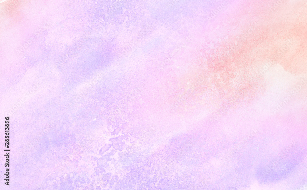 Smeared smooth bright purple and soft pink watercolor brush drawn background. Grunge light pastel colors ink glow aquarelle smudge illustration. Paper textured pattern for vintage design, retro card Smeared smooth bright purple and soft pink watercolor brush drawn background. Grunge light pastel colors ink glow aquarelle smudge illustration. Paper textured pattern for vintage design, retro card