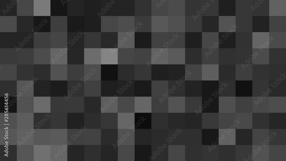 Abstract animation black and white square mosaic motion movement background