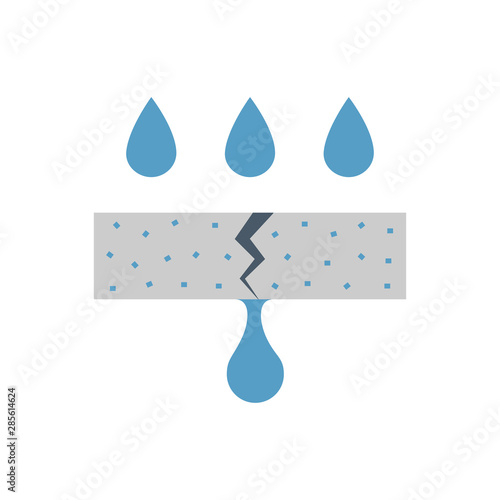 waterproof water leak icon