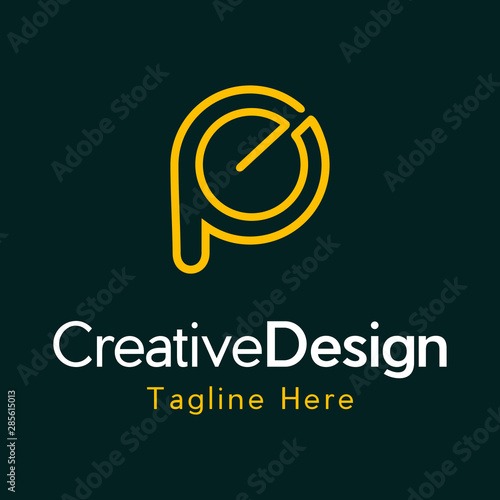 Letter PE Creative Logo Design Template, Alphabet letters Initials Monogram logo PE, EP, P and E