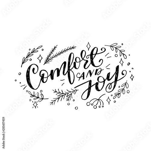 Comfort and joy christmas quote photo