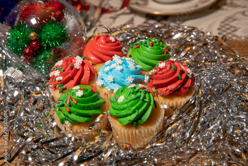 Christmas Cupcakes arranged for celebration