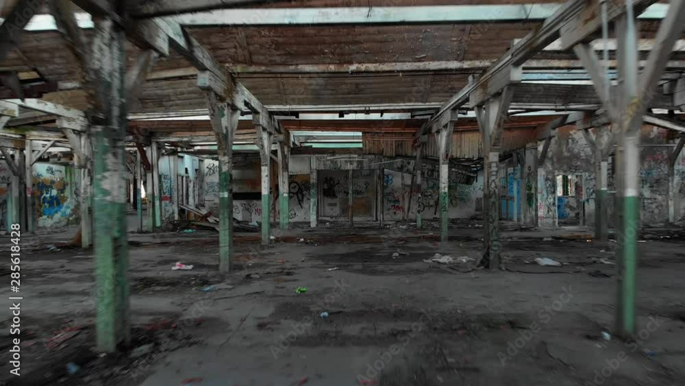 Old abandoned, deserted factory hall Old abandoned, deserted factory hall