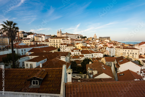 Panoramic iew of Alfama District, Lisbon, Portugal photo