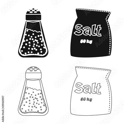 Isolated object of cooking and sea symbol. Set of cooking and baking stock symbol for web.