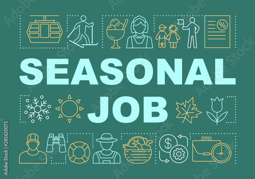 Seasonal job word concepts banner