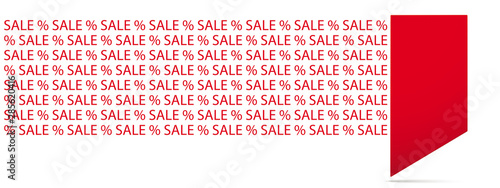 Red Paper Marker Sale Percents Text Header