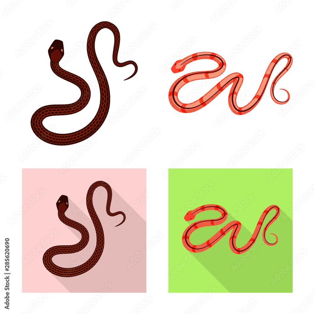 Obraz premium Vector illustration of mammal and danger icon. Collection of mammal and medicine stock vector illustration.