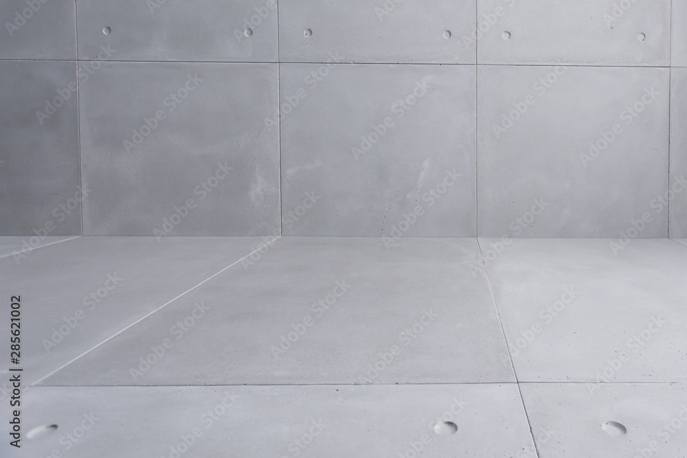 concrete panels with dots wall and floor background