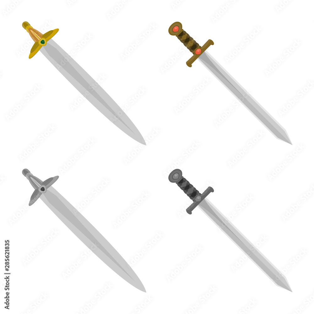 Vector illustration of game and armor icon. Set of game and blade stock vector illustration. Vector illustration of game and armor icon. Set of game and blade stock vector illustration.