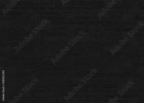 Black Brick Wall Background Texture 3D Render 