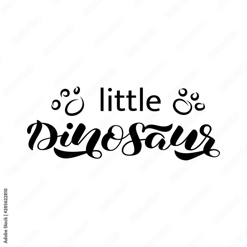 Fototapeta premium Little Dinosaur lettering. Vector illustration for banner or clothes