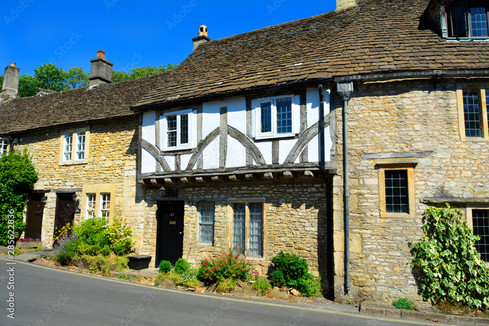 Castle Combe cottages in Wiltshire UK