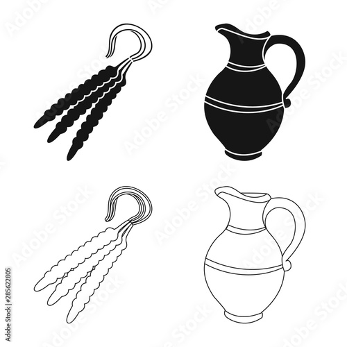 Vector design of culture and sightseeing logo. Collection of culture and originality stock vector illustration.