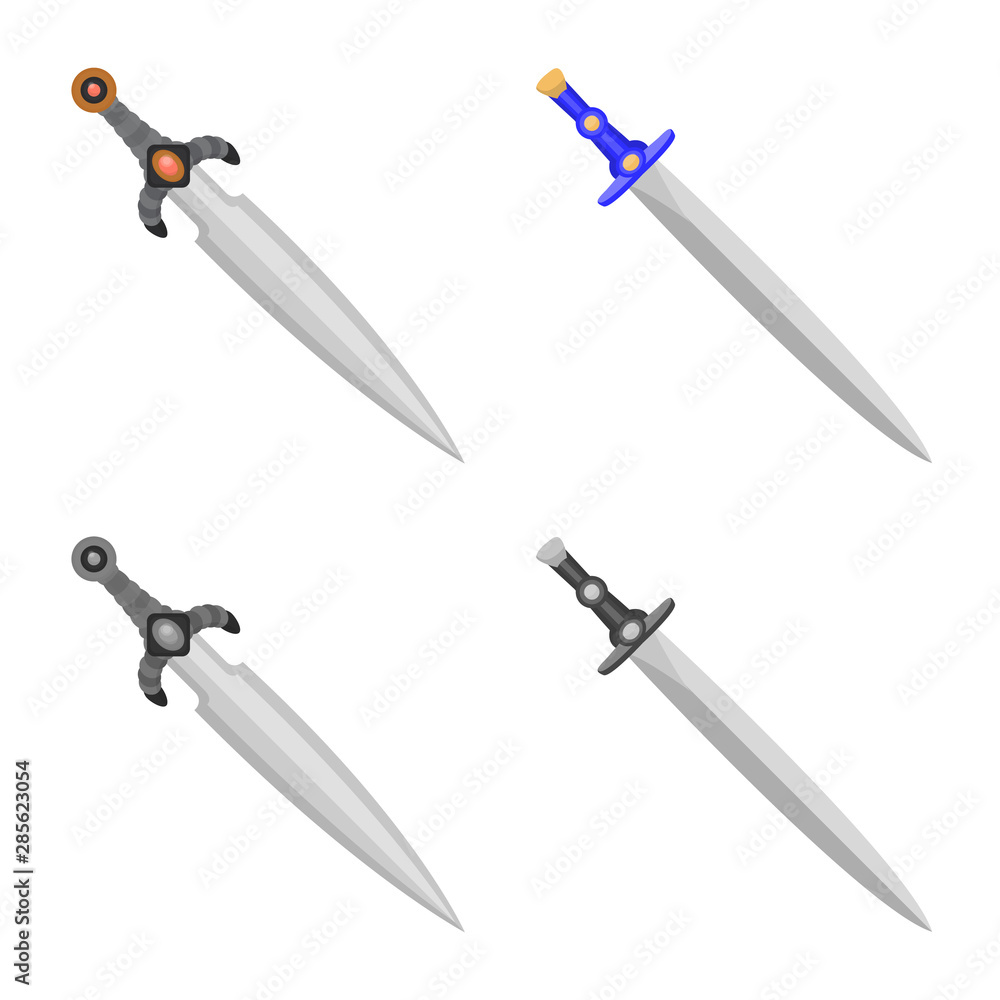 Vector design of game and armor symbol. Set of game and blade stock symbol for web. Vector design of game and armor symbol. Set of game and blade stock symbol for web.