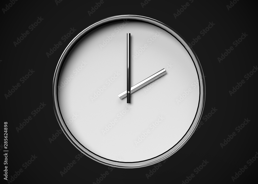 Clock 2 O’Clock Time 3D Render Clock 2 O’Clock Time 3D Render