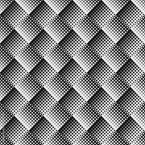 Geometrical rounded square pattern background - black and white abstract vector graphic design
