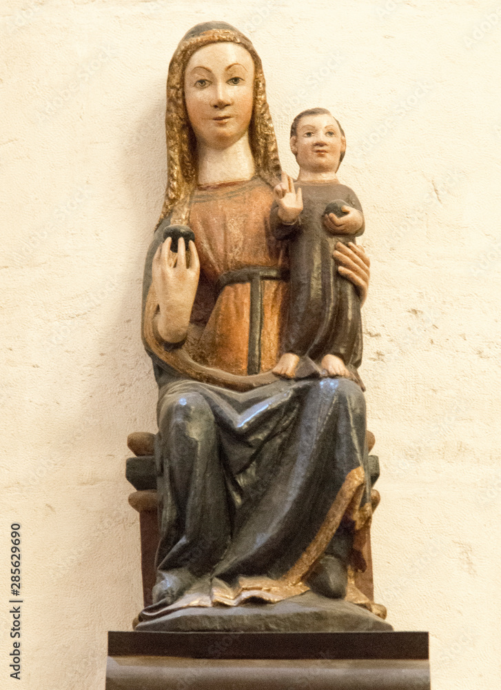 Vierge à l'Enfant dans la cathédrale Santa María y San Julián de Cuenca, Espagne