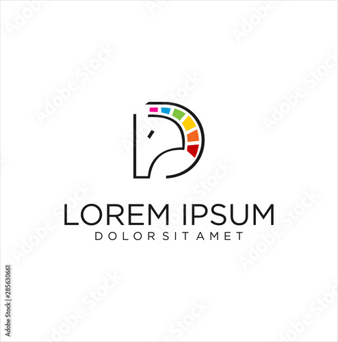 Free Download Colorful Unicorn Logo Icon Design Vector . Pegasus Unicorn Logo . Unicorn horse head Logo Design Template - GFXLoad