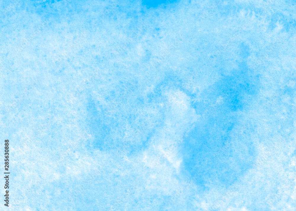 Blue abstract watercolor background. Blue sky background. The texture of the paper. Hand-drawn. Blue abstract watercolor background. Blue sky background. The texture of the paper. Hand-drawn.