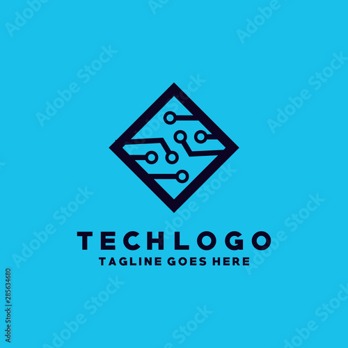 Technology Logo. Connection Vector Design Template. Modern and Tech Icon. Shape And Digital Symbol.