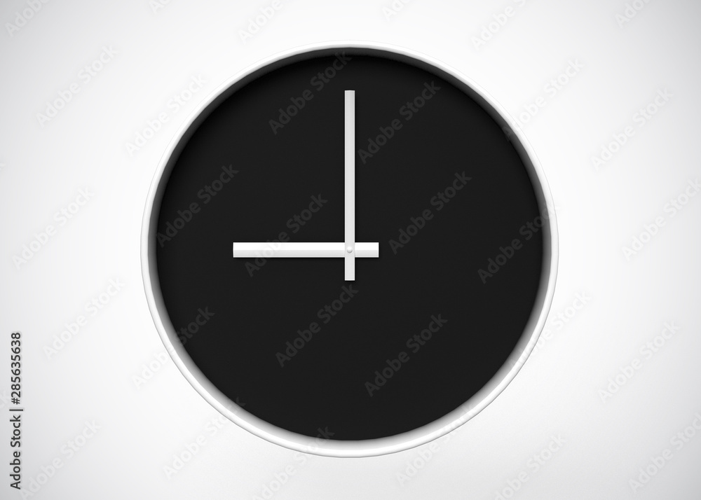 Clock 9 O’Clock Time 3D Render Clock 9 O’Clock Time 3D Render