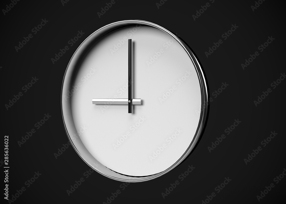 Clock 9 O’Clock Time 3D Render Clock 9 O’Clock Time 3D Render