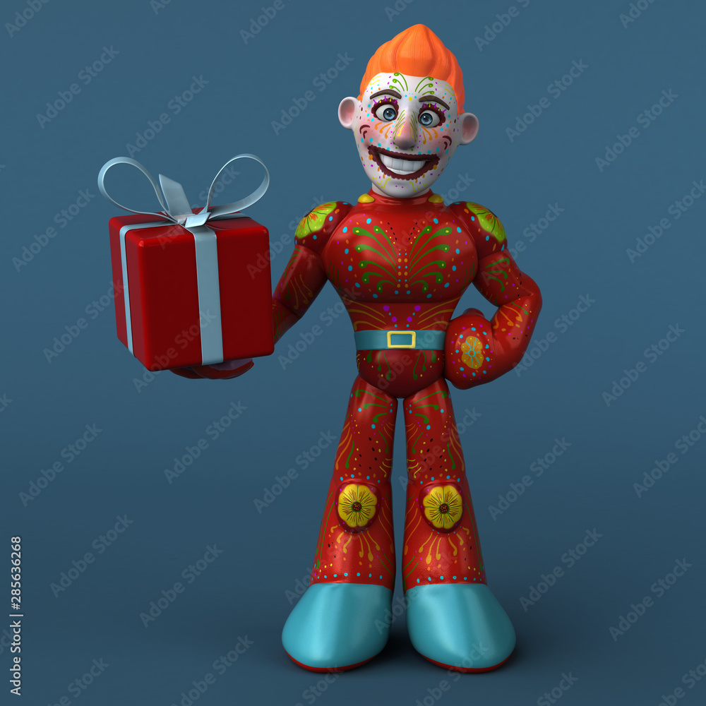 Mexican hero - 3D Illustration Mexican hero - 3D Illustration