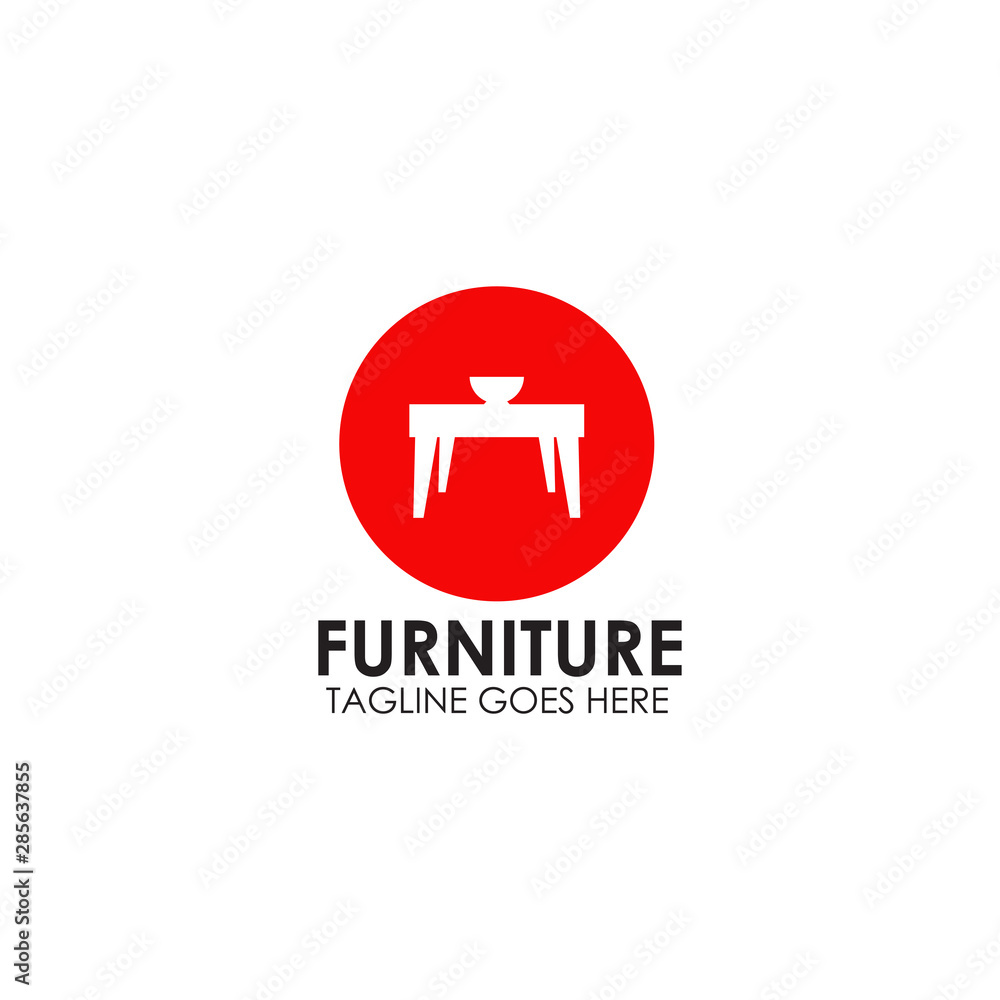Furniture logo design vector template Furniture logo design vector template