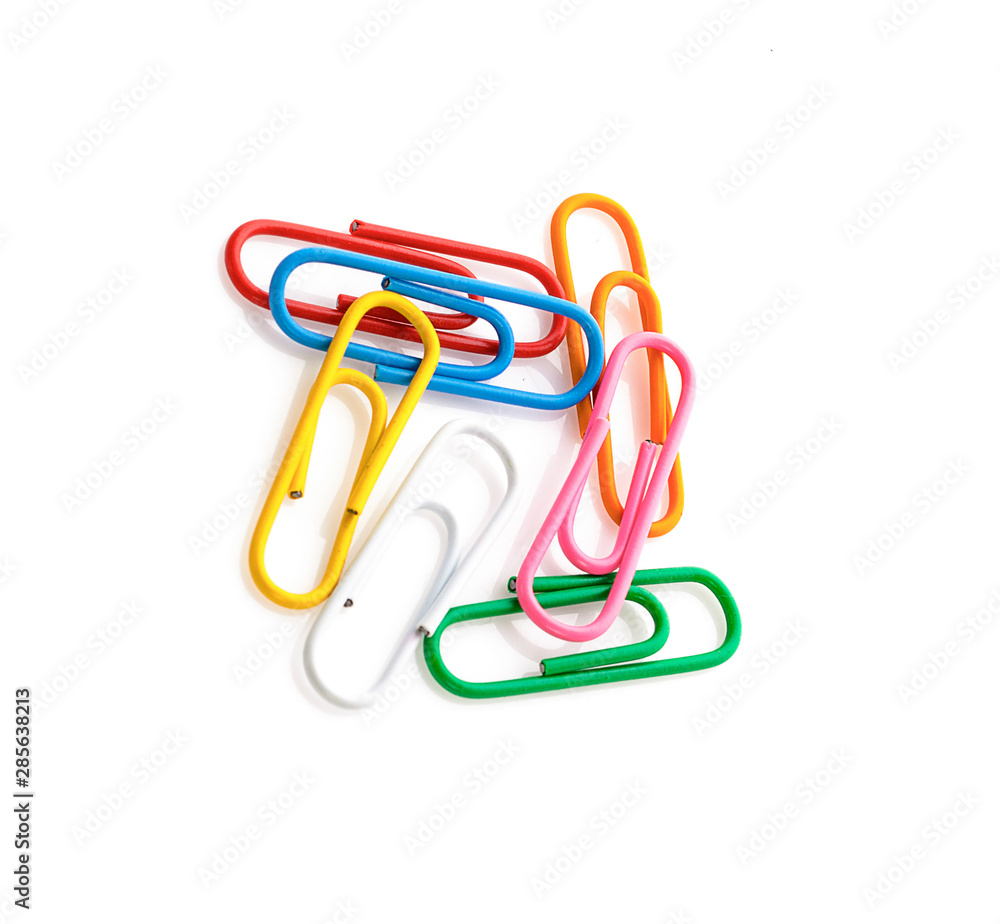 Paper clips an isolated on white background Paper clips an isolated on white background