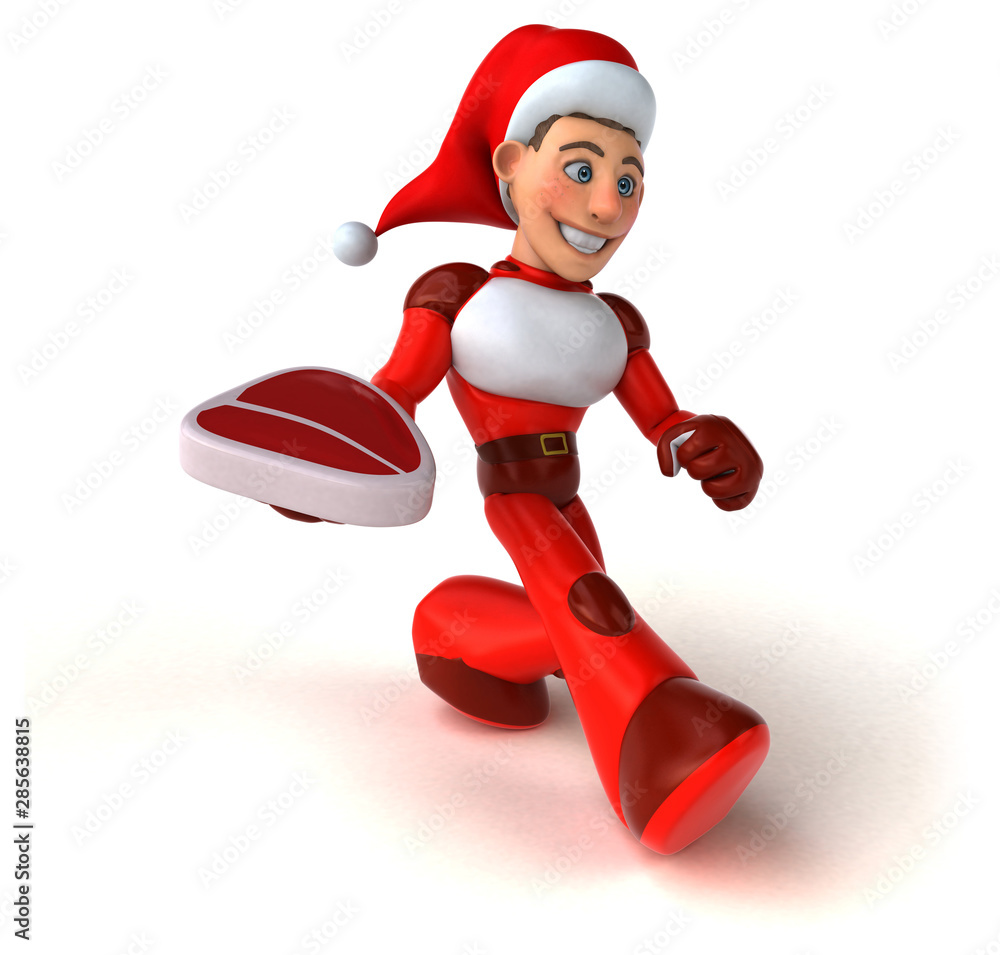 Fun Super Santa Claus - 3D Illustration Fun Super Santa Claus - 3D Illustration