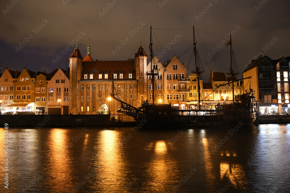 View of Gdansk's Main Town from the Motława River