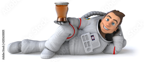 Fototapeta Naklejka Na Ścianę i Meble -  Fun astronaut - 3D Illustration