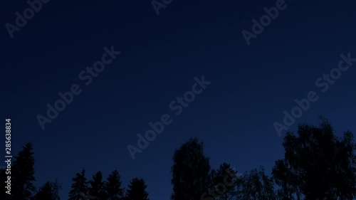 Timelapse of The Big Dipper or Plough settling down perfectly to the shape of the Forest line.