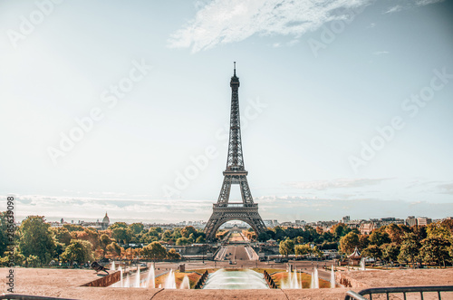 Eiffel Tower view from Trocadero Place  Paris 20018